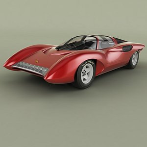 3D 1968 Pininfarina P5 concept model
