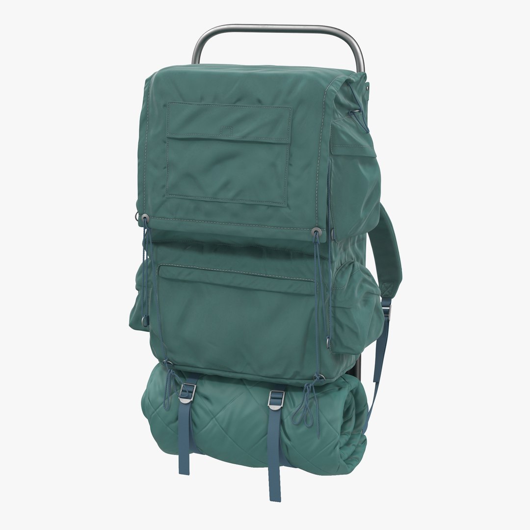 Camping Backpack 3D model preview