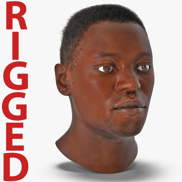 3d model african american male head