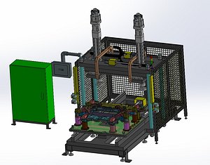 10 Ton Press Machine for Automotive Components 3D CAD Model
