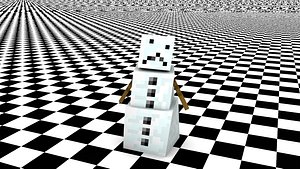 snowman minecraft 3d c4d