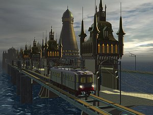 3d dark city