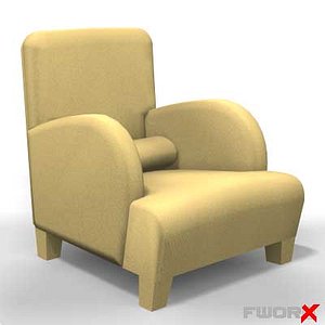 3d armchair chair