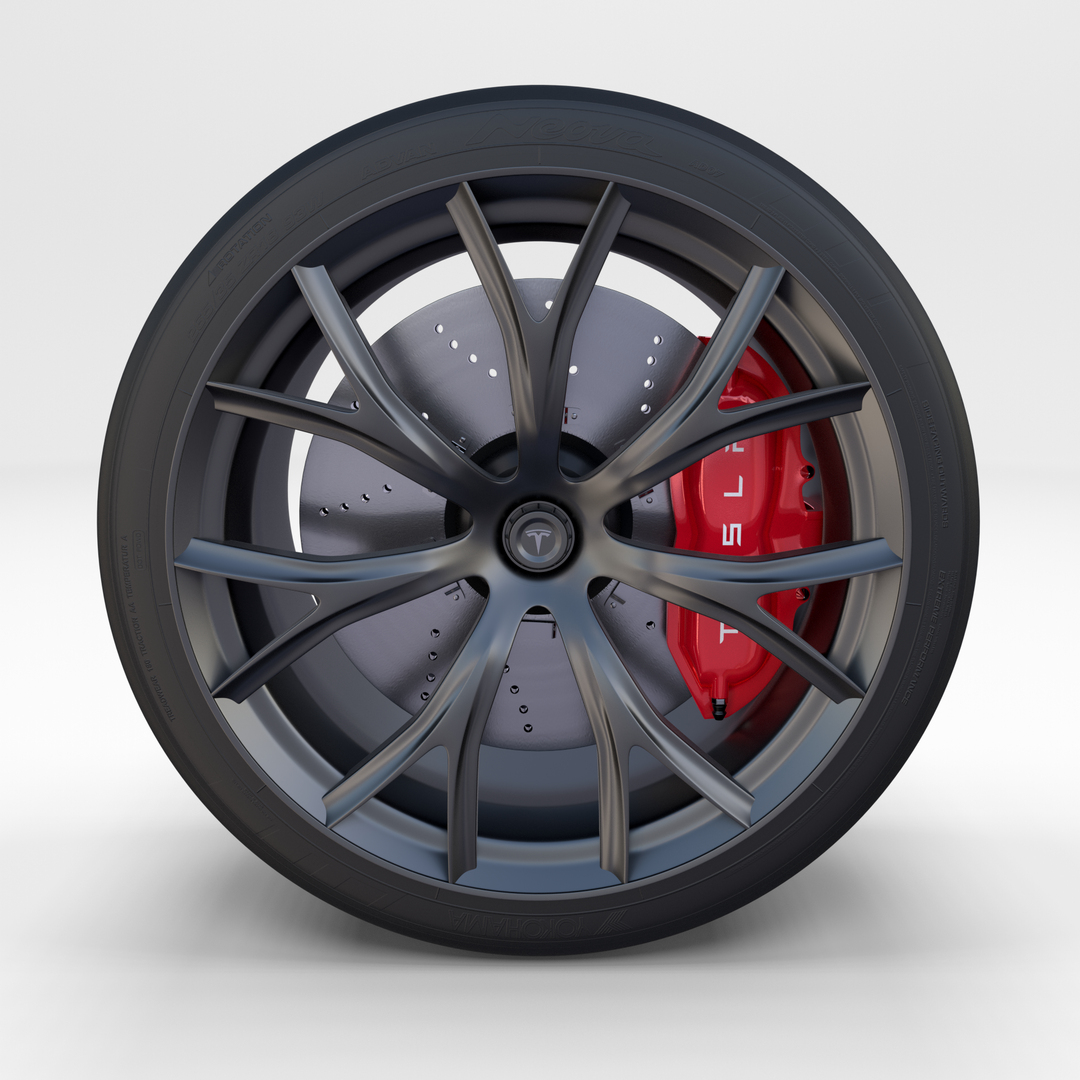 Tesla Roadster Wheel 3D Model - TurboSquid 1335183