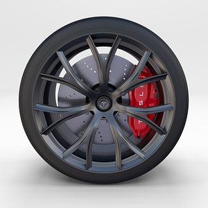 tesla roadster wheel 3D model