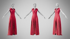 Dress 55 Shiraz 3D model