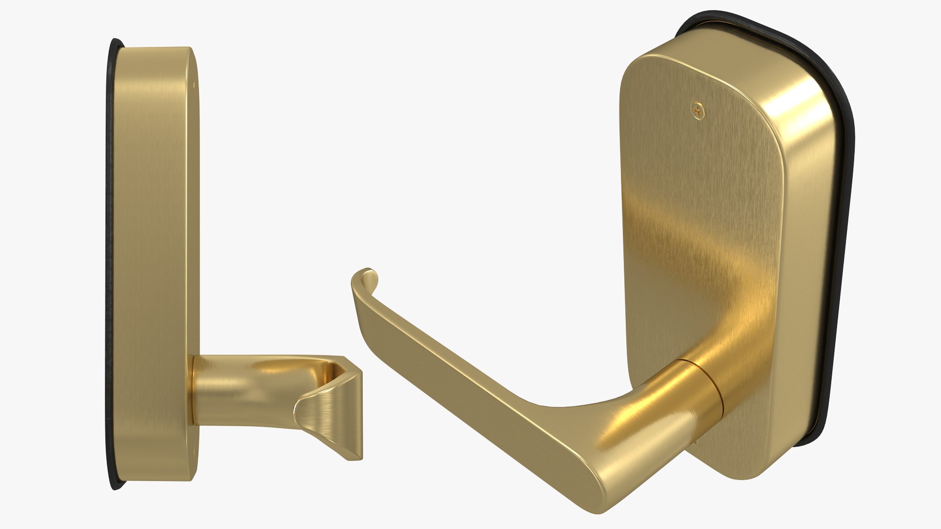 Gold Internal Door Handle 3D Model TurboSquid 1912471