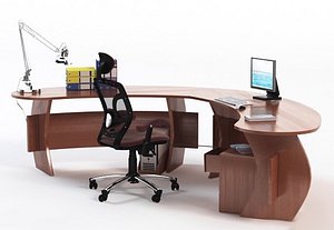 Office Desk with Chair & Props 4