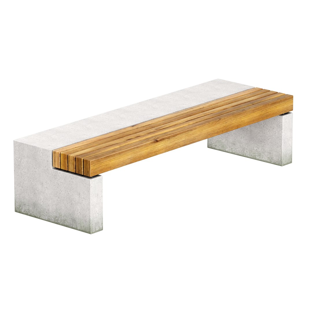 3D Model Street Modern Benches - TurboSquid 2375536