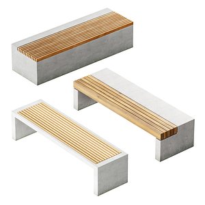 3D model Street Modern Benches