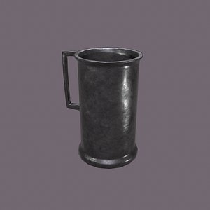 3D medieval metal cup