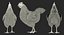3D rigged chickens