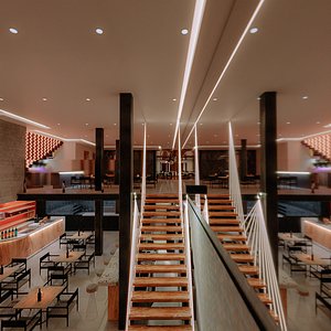 modern restaurant scene 3D
