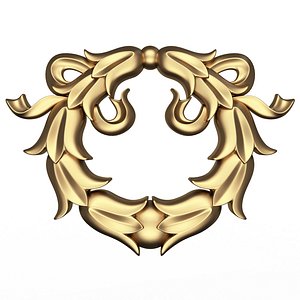 3D model Gold Laurel Wreath 04