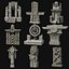 MONUMENTI IN PIETRA TOTEM PORTALE CANCELLO TOTEM ROCCIA COLLEZIONE ANTICA