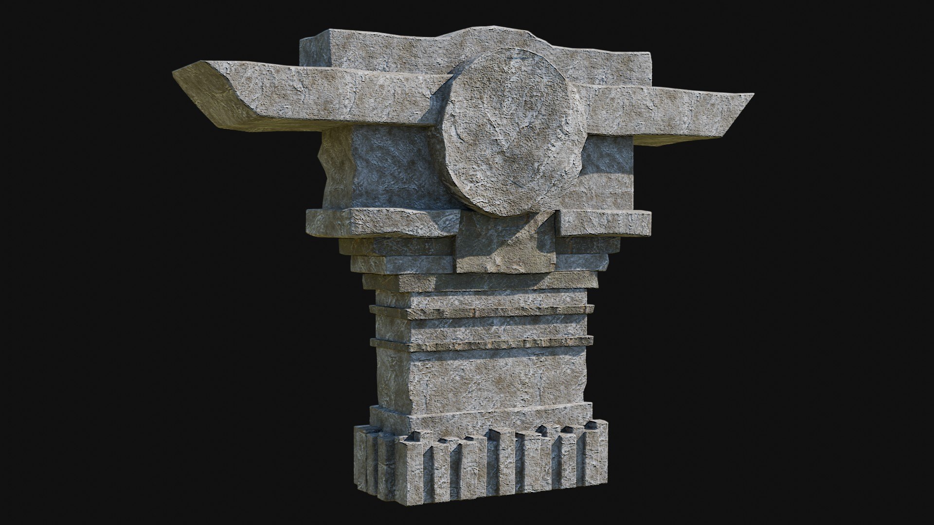 STONE MONUMENTS TOTEMS PORTAL GATE TOTEM ROCK ANCIENT COLLECTION model https://p.turbosquid.com/ts-thumb/ym/uQqwUM/LU/7_2/jpg/1727077277/1920x1080/fit_q87/2dfe08a7d516d1f799cbc4dadba077d1eab210f1/7_2.jpg