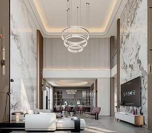 Luxury villa  scene 3D model