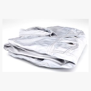 white folded jean jacket coat wardrobe