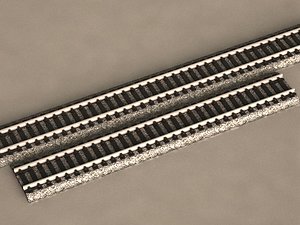 HO SCALE 9-INCH STRAIGHT TRACK