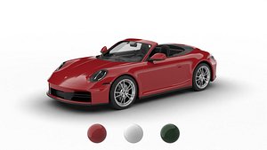 Porsche 911 Carrera Cabrio 2025 3d model 3D