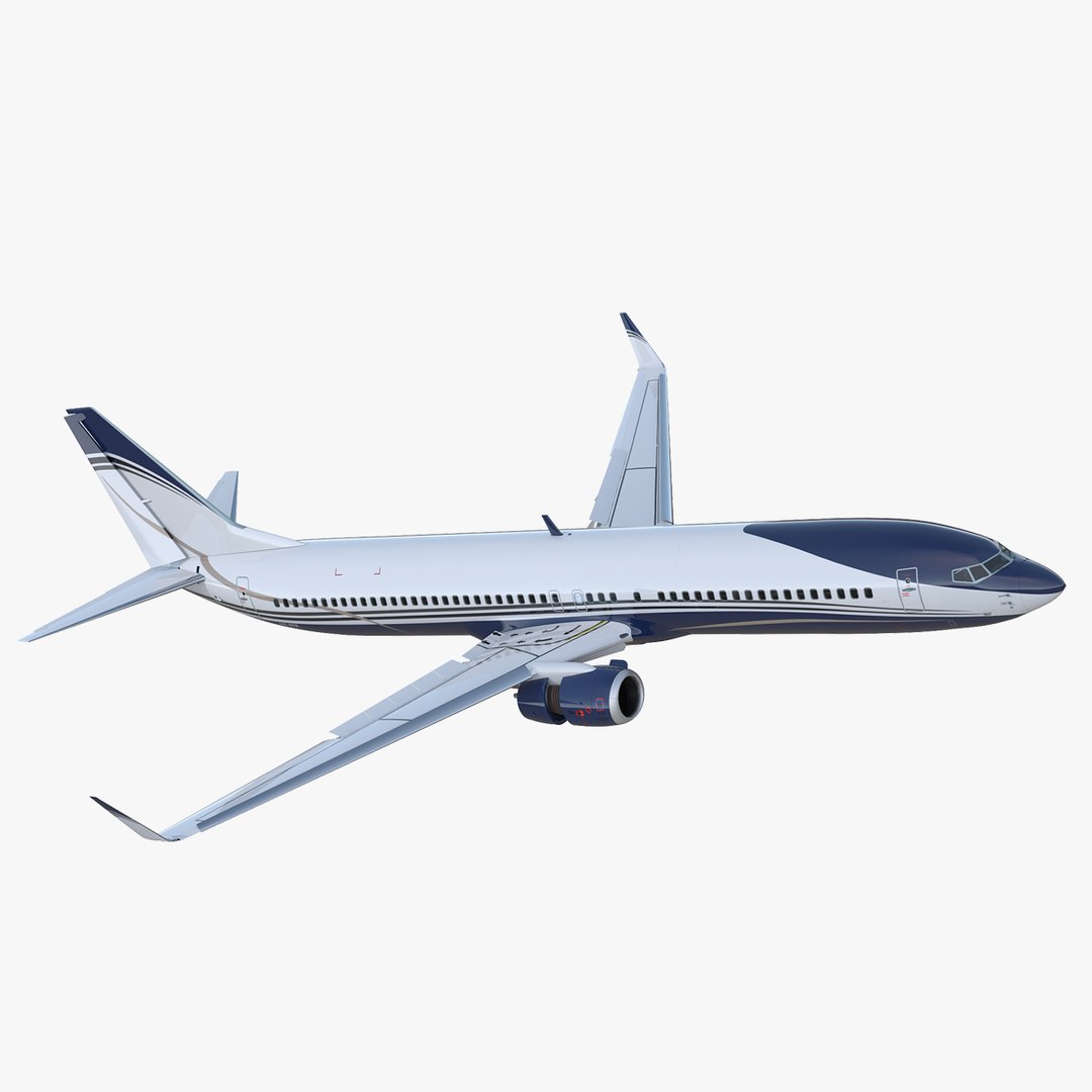 Boeing 737-900 ER with Cabin Rigged 3D Model 3D model preview