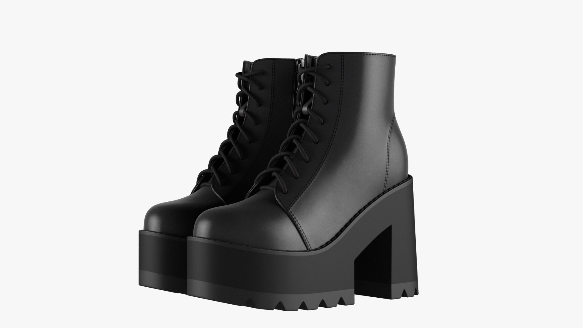 Platform Ankle Boots 3D Model - TurboSquid 1585319