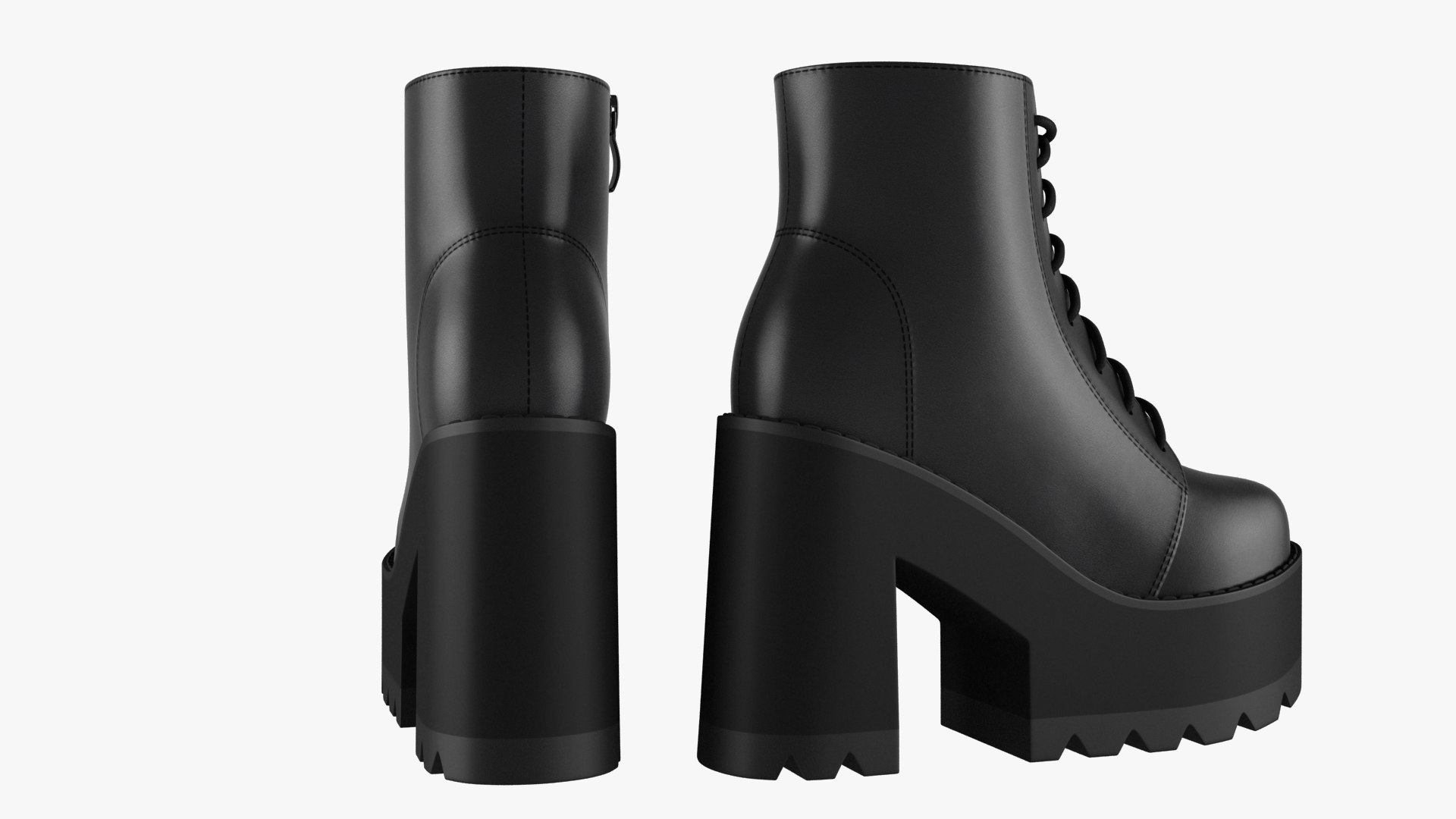 Platform Ankle Boots 3D Model - TurboSquid 1585319