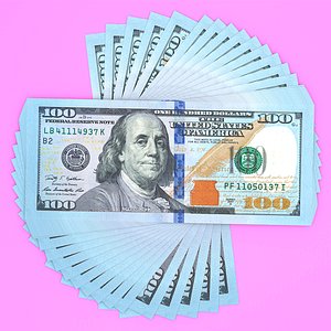 3D Dollar Bill Fan model