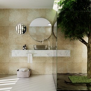 realistic bathroom interior 3D model