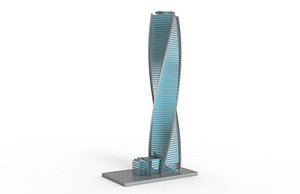 Al Majdoul Tower in Riyadh 3D model