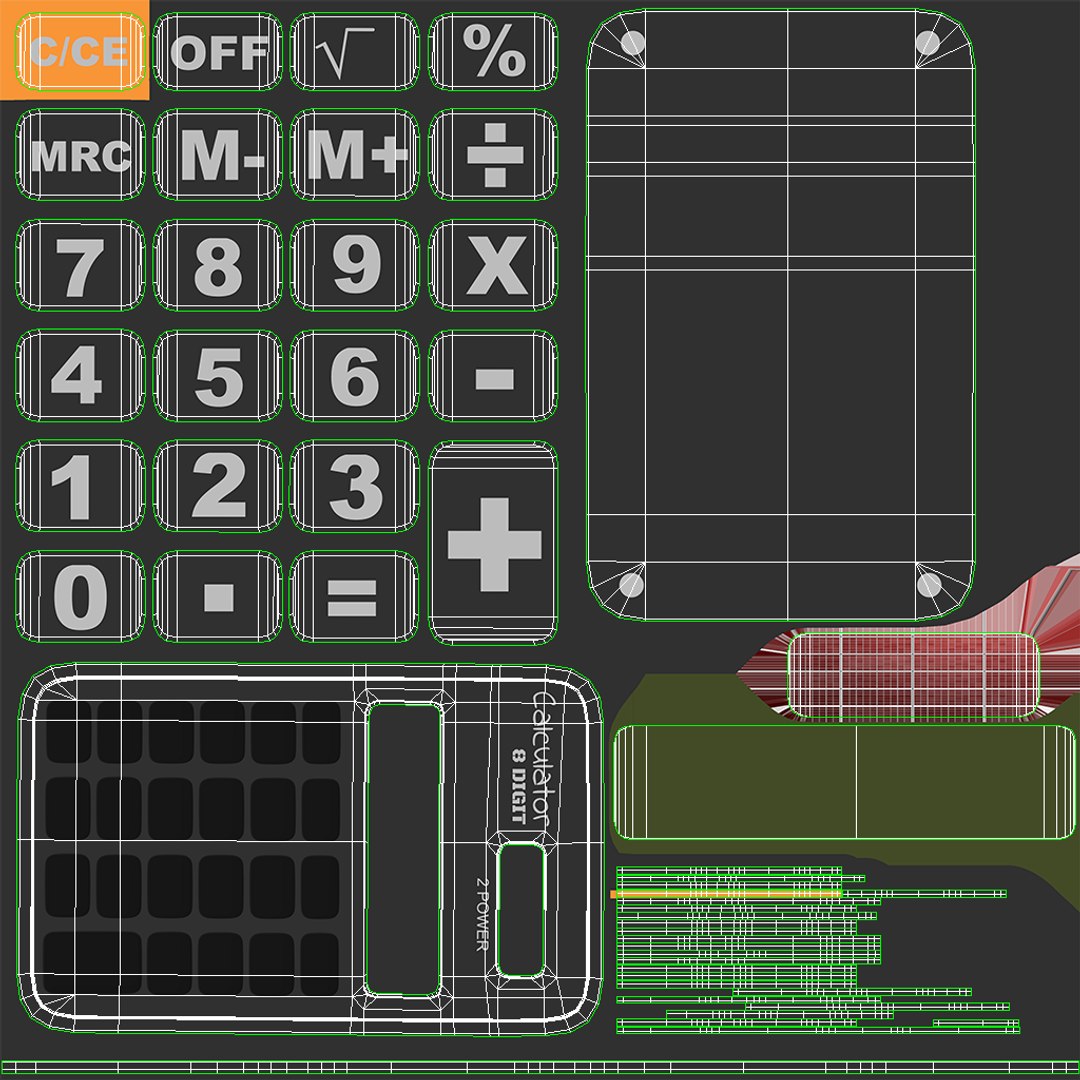 3D Pocket Calculator Low-poly PBR model https://p.turbosquid.com/ts-thumb/yn/P3lsqZ/6X/uv/png/1765804751/1920x1080/fit_q87/8978abad3ba5cabbd6cdb6c3851ead31747cec66/uv.jpg