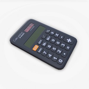 3D Pocket Calculator Low-poly PBR model