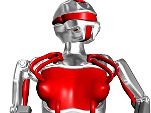 futuristic robogirl 3d max