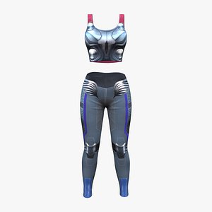 3D model Futuristic Top And Pants