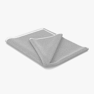 Folded Bath Towel with Fur model