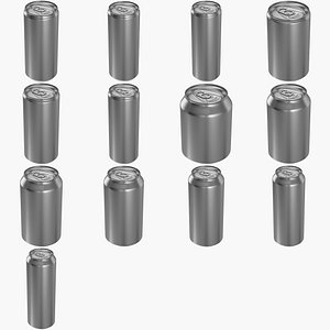 Closed Beverage Cans Collection 3D model
