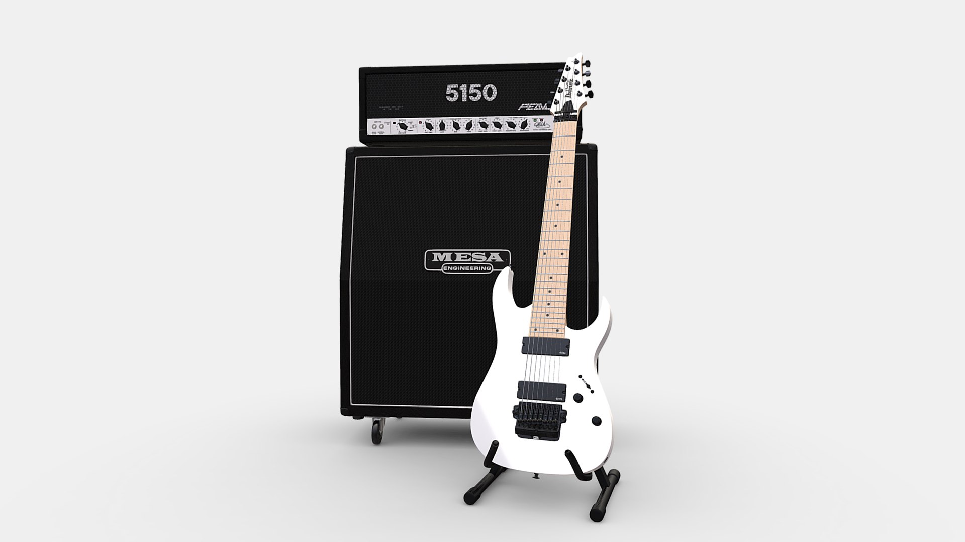 Metal Guitar Amp Stack Stage 3D Model - TurboSquid 2013849
