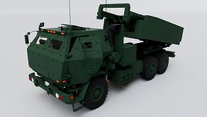 3D M142 High Mobility Artillery Rocket System Military Vehicle