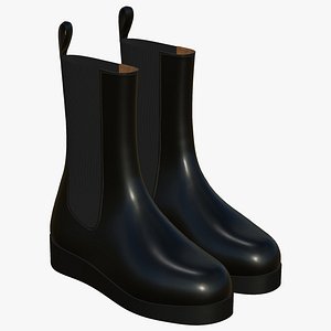Leather Boots Womens 3D