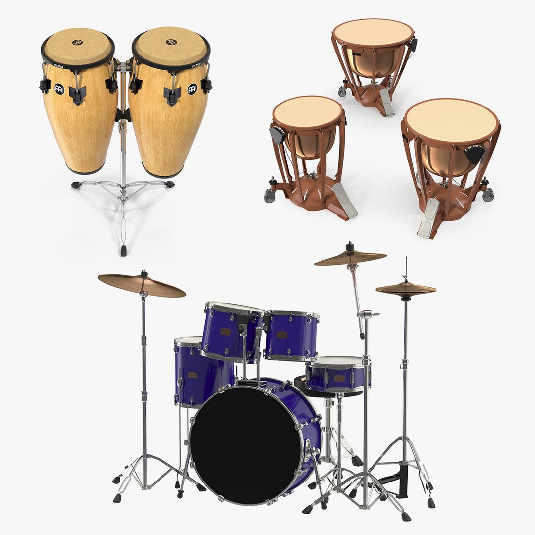 Drums 3D Models Collection 3D model preview