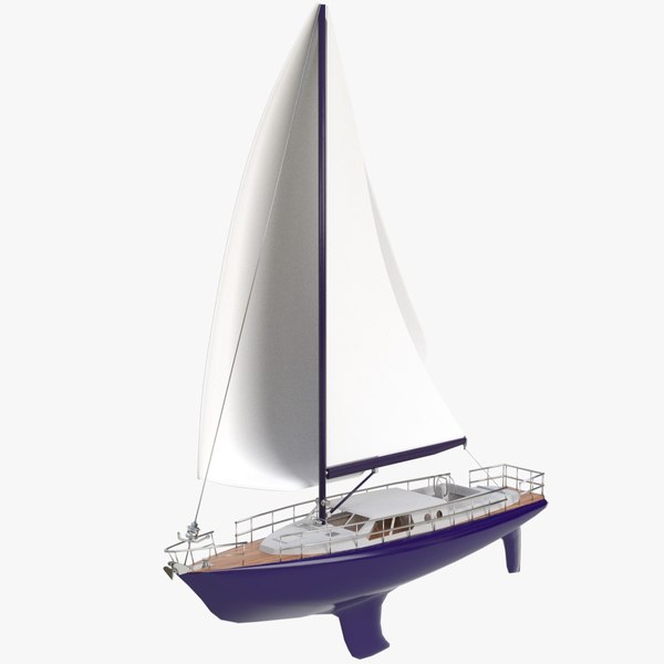 3D regatta sailboat