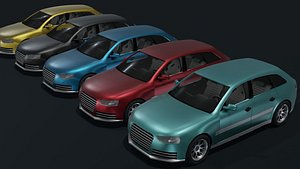 generic station wagon car interior 3D model