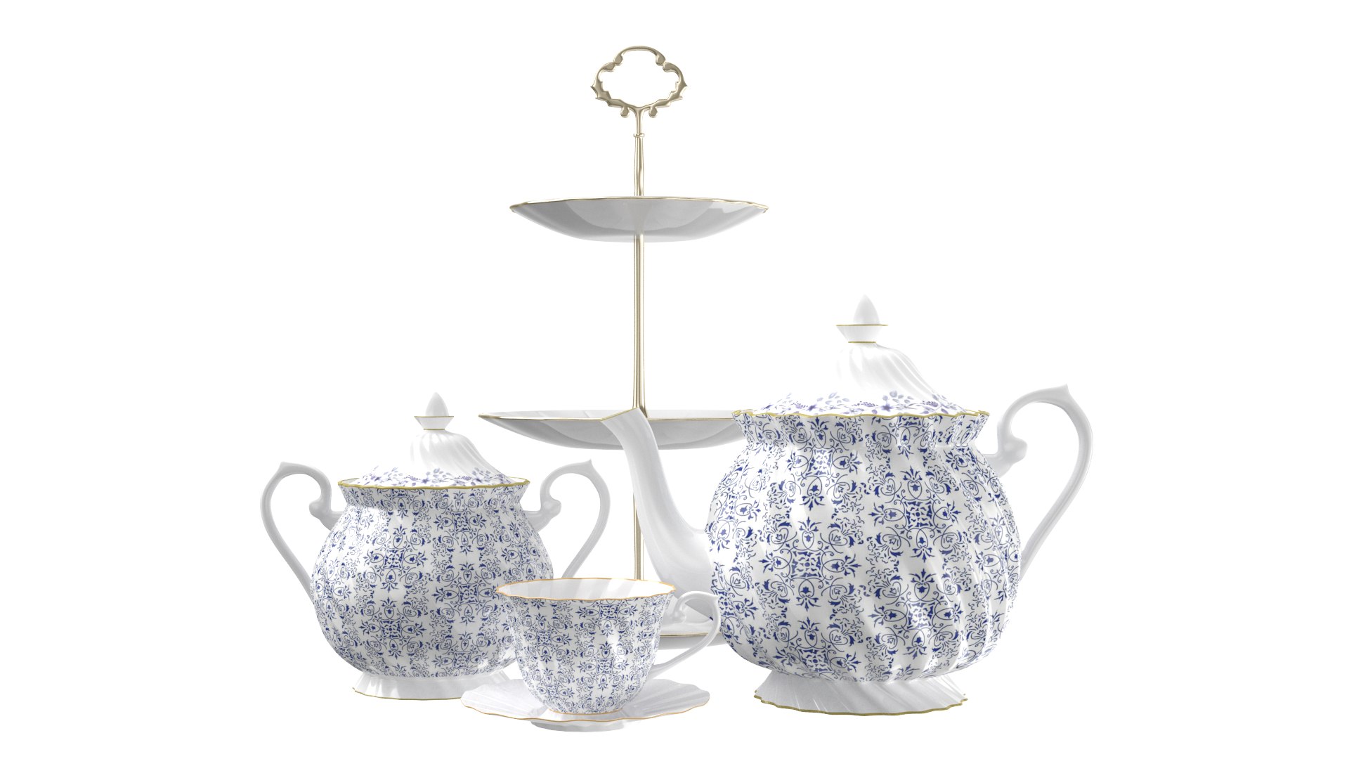 3D Model Tea Set 01 - TurboSquid 1724499