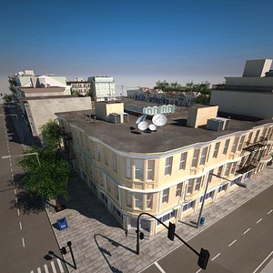 realistic hd city block 3d max