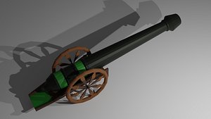 3D Medieval War Canon Lowpoly
