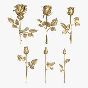 3D Rose Flowers Pack model
