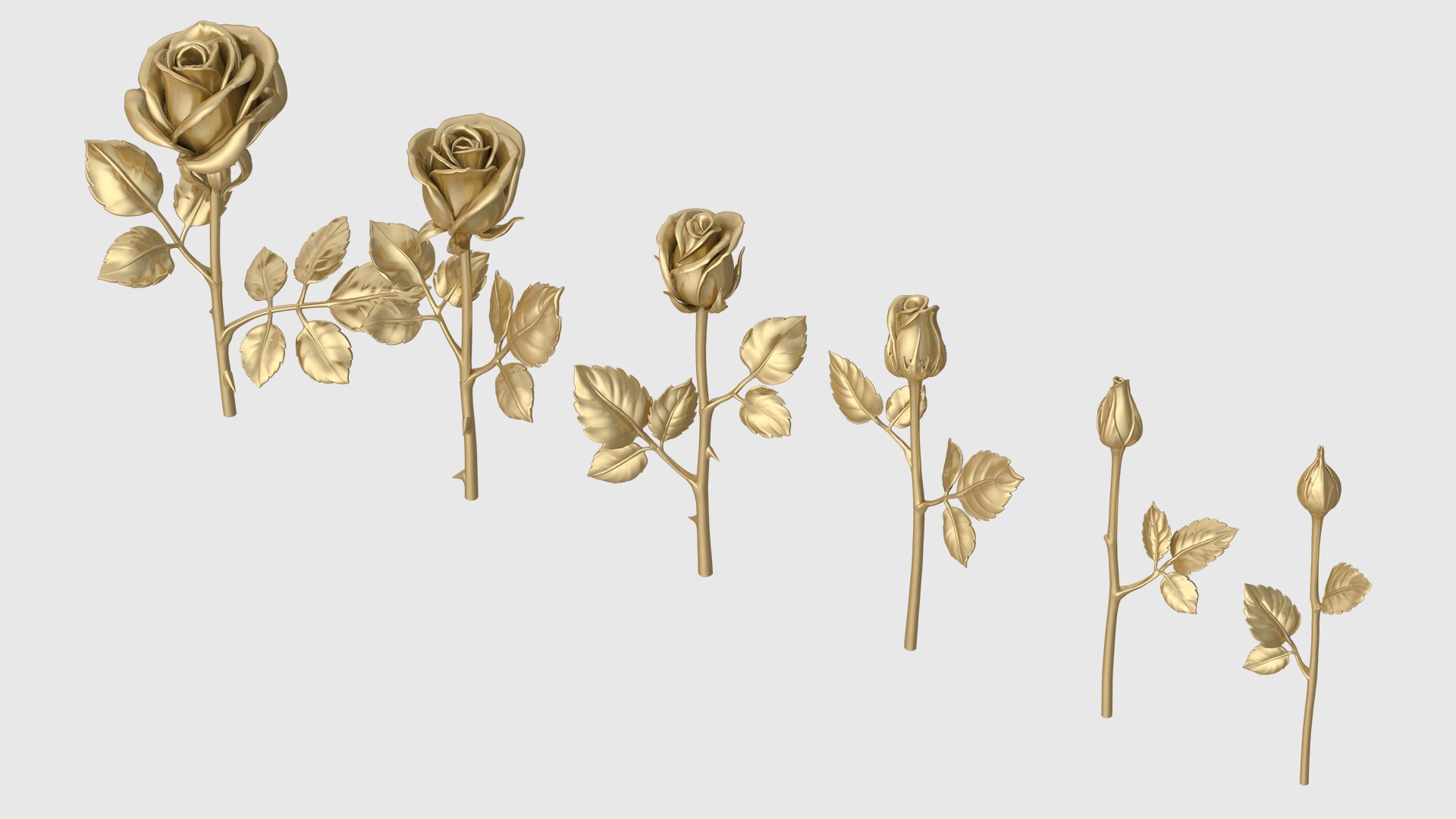 3D Rose Flowers Pack Model - TurboSquid 2017309
