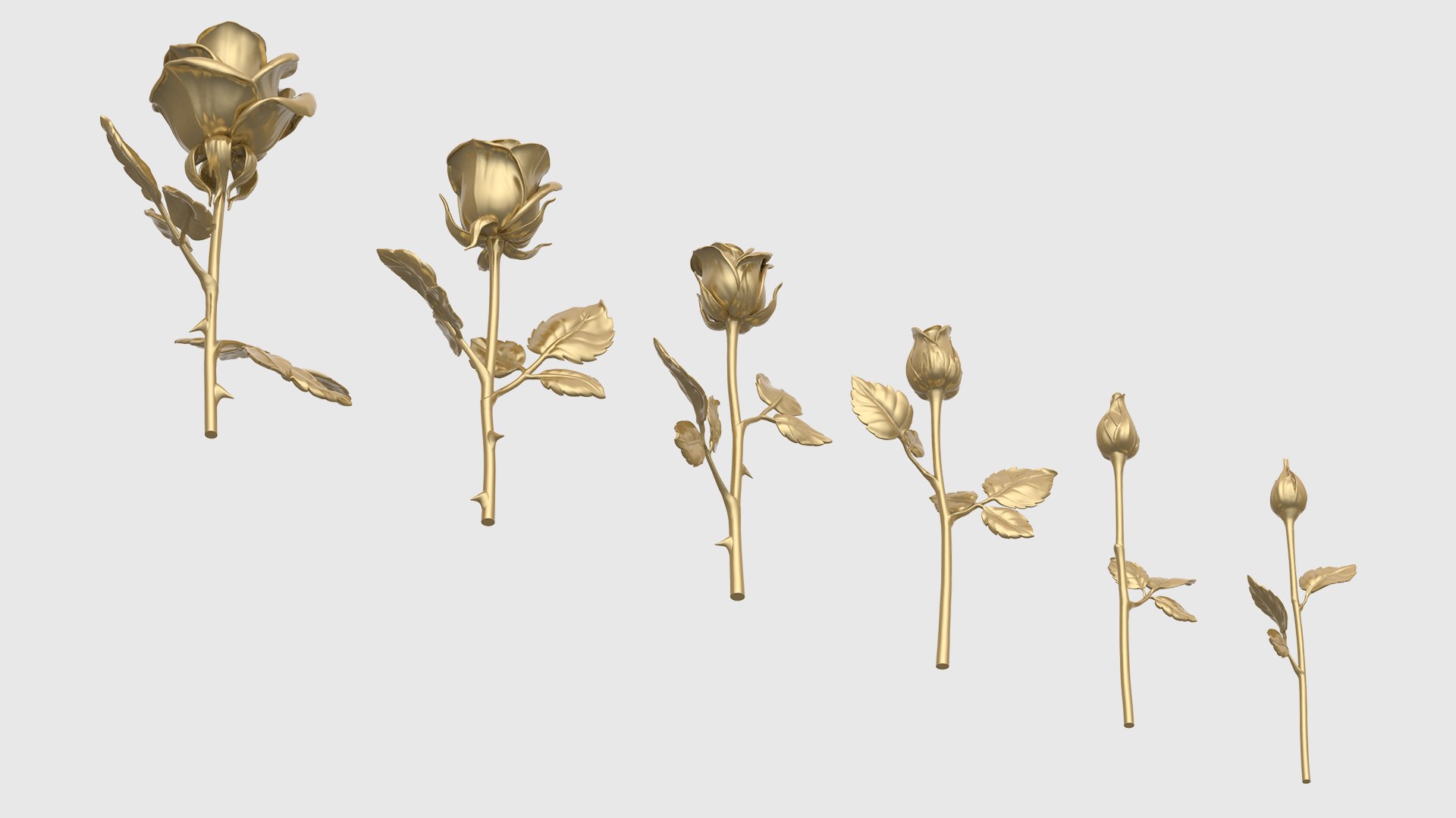 3D Rose Flowers Pack Model - TurboSquid 2017309