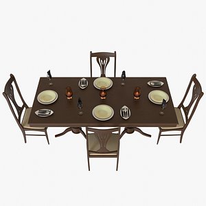 Dining Table Set 3D model