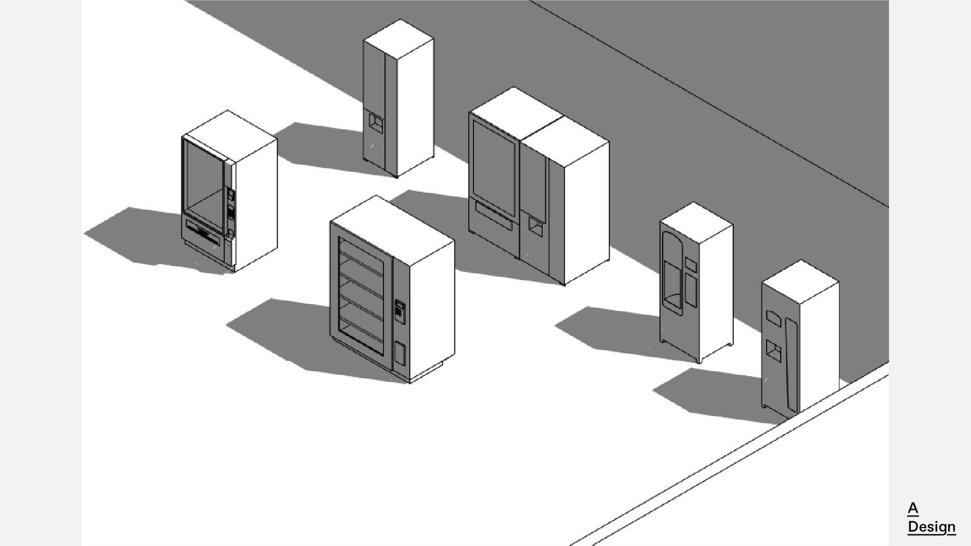 Vending Machines Pack Of Revit Families Model 3D Model TurboSquid